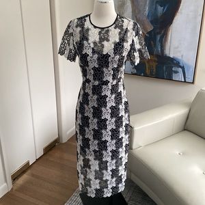 Gorgeous Diane von furstenberg black and white lace dress.